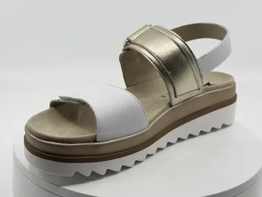 Sandales Dakota Blanc or MEPHISTO chez FRANCEL Chaussures