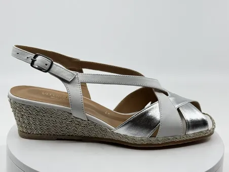 Sandales 34802 Argent Blanc - VITULLI