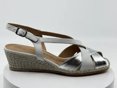 Sandales 34802 Argent Blanc - VITULLI