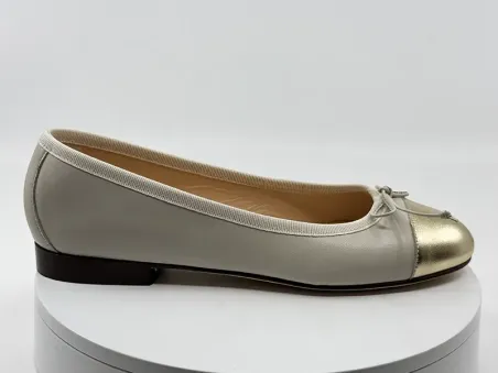 Ballerines 3989 beige platine cuir - CAPELLO