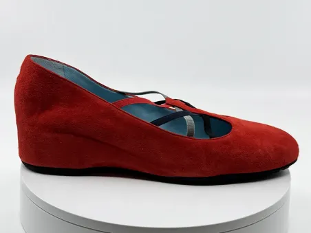 Ballerines 740m Rouge nubuck - RABOTTIN