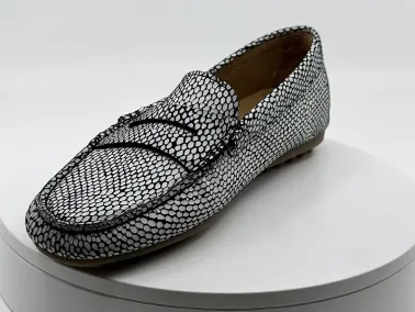 Mocassins Genova Reptile noir  I FRANCEL Chaussures