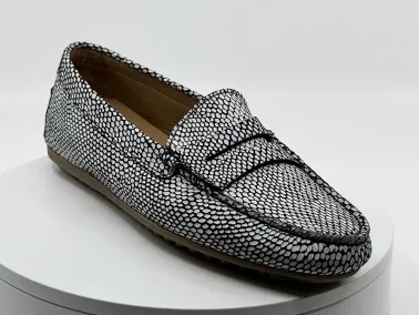 Mocassins Genova Reptile noir  I FRANCEL Chaussures