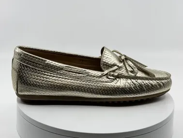 Mocassins Firenze platine cuir - mastrodomenico