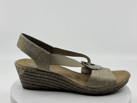 Sandales 624h6 Beige/Dorée