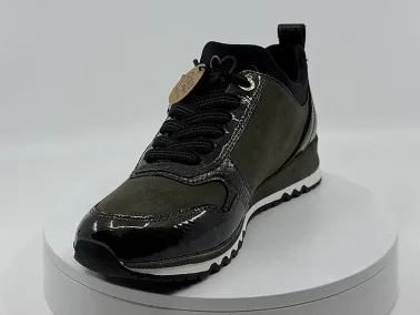 Sneakers 23715 kaki/Noir vernis  I FRANCEL Chaussures