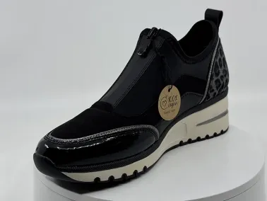 Sneakers 24780 Noir/Léopard   I FRANCEL Chaussures