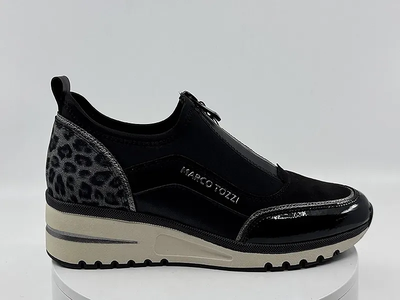Sneakers 24780 Noir/Léopard  VEGAN