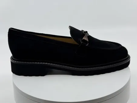 Mocassins femme Noir Veau Velours - Brunate