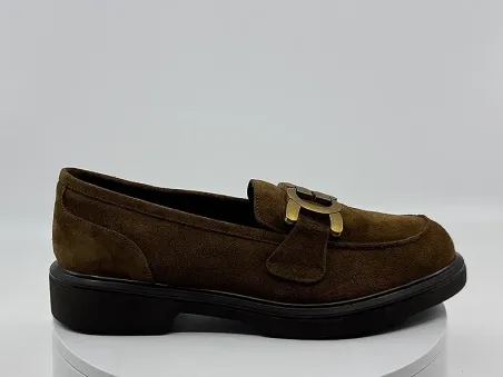 Mocassins Janet Cognac nubuck  - REQUINS